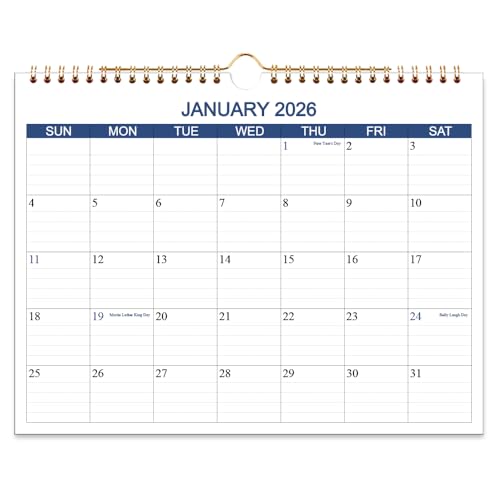 Nokingo Calendar 2026-2027 - Wall Calendar Runs Jan 2026 to Jun 2027-18 Months Calendar Planner with Thick Paper for Planning and Organizing for Home or Office, Blue Hanging Calendars, 8.5 x 11 Inches Calendars 26-27 - Image 1