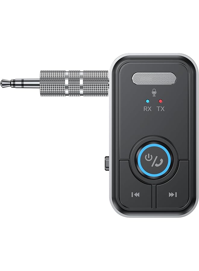 KASTWAVE Bluetooth Transmitter Receiver, Aux To Bluetooth 5.3 Adapter, Bluetooth Transmitter, Adaptive/Low Latency/Hd Audio, Aux Adapter For Home Stereo, Airplane, Boat, Gym - Image 1