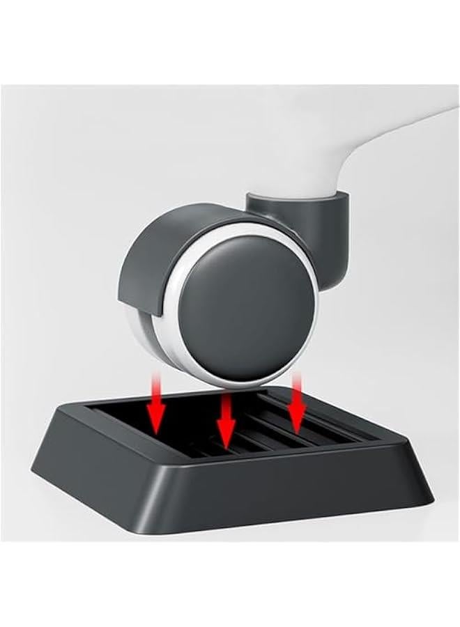 Not Slip Furniture Wheel Stopper Rubber Chair Caster Cups set Floor Protectors with Vibration Dampening Simple Install  - Image 5