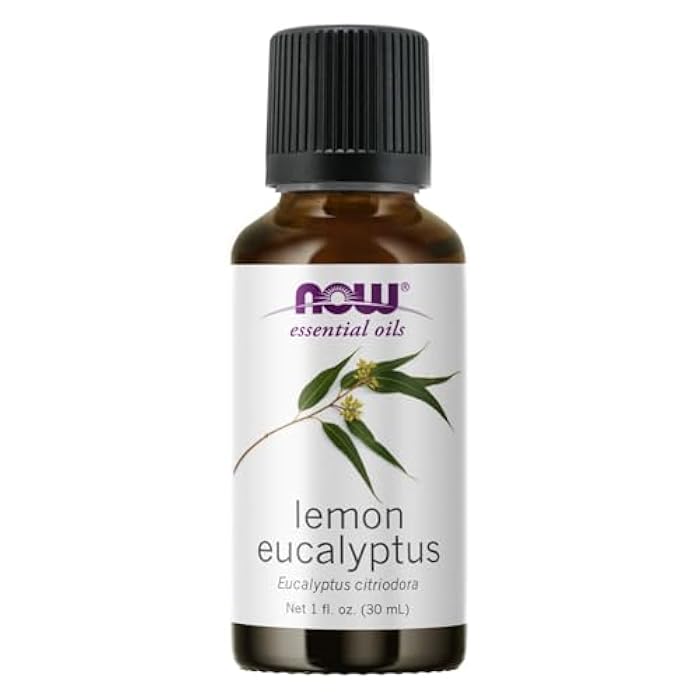 NOW Essential Oils, Lemon Eucalyptus Oil, Refershing Aromatherapy Scent, Steam Distilled, 100% Pure, Vegan, Child Resistant Cap, 30mL - Image 1