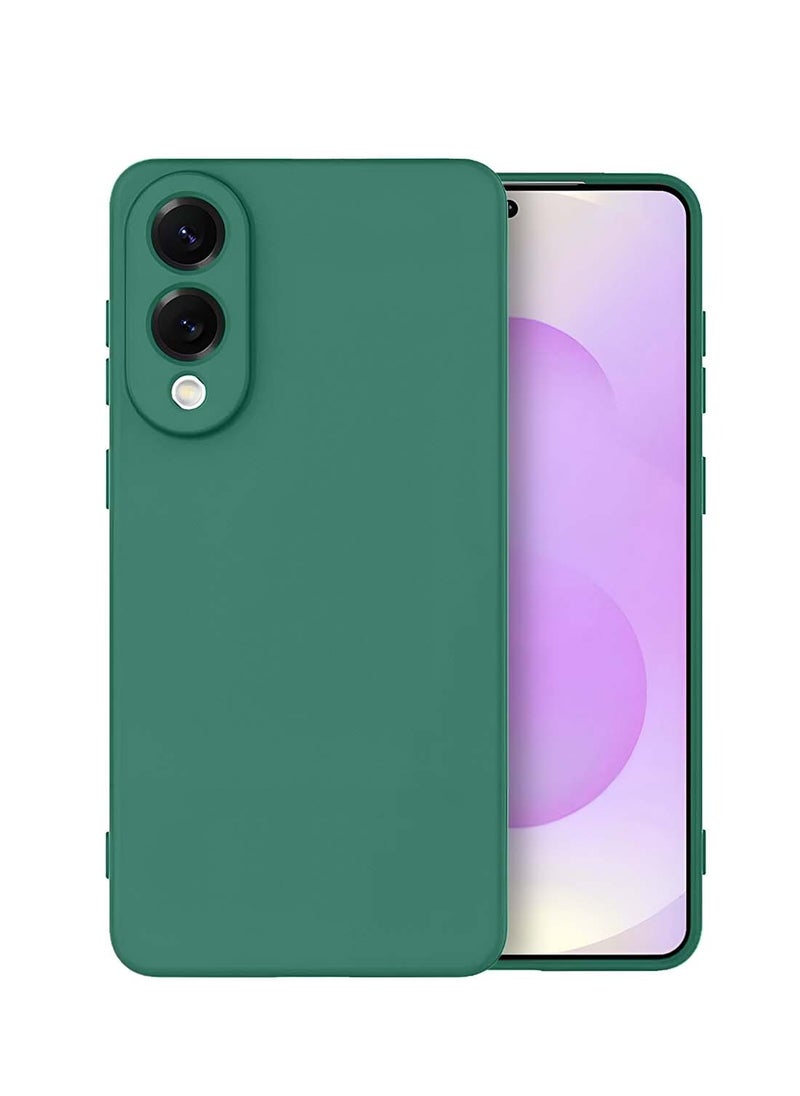 TIGER Samsung Galaxy S25 Edge 5G 2025 Silicone Case Cover – Premium Soft Liquid Silicone in Dark Green, Shockproof & Scratch-Resistant Slim Fit with Anti-Slip Grip, Microfiber Lining, Lightweight, Durable Protection for Galaxy S25 Edge Smartphone - Image 1
