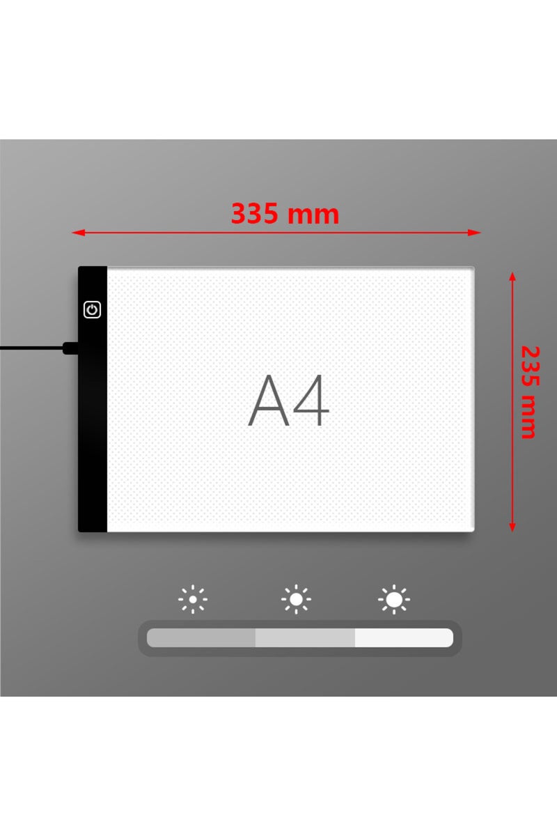 A4-2 Led Copying Board, Copy Table 3-level Dimming Board, Drawing Puzzle Toy, Gift, Dimmable Childre