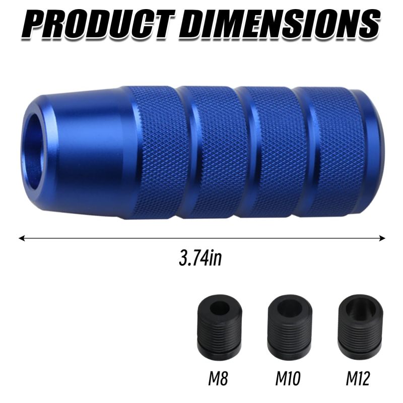 Aluminum Shift Knob 95mm Blue Manual Shifter Knob - Ergonomic Comfort Gear Shift Knob for Manual Transmission Vehicles - Image 2