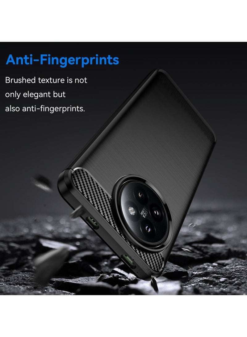 يوارب كينج Slim Fit Phone Cover with Shock-Absorption, Carbon Fiber TPU Rubber Protective Case For Xiaomi 14 Civi / Xiaomi Civi 4 Pro Black - Image 3