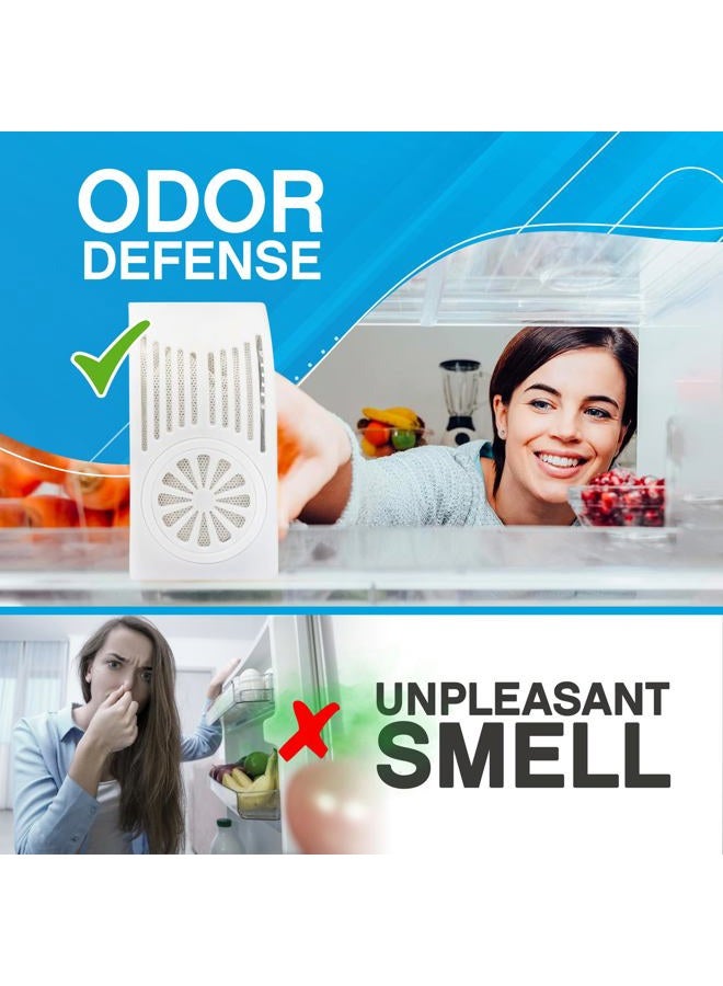 NonScents معطر الثلاجة – مزيل الروائح للثلاجة والفريزر – يتفوق على بيكربونات الصوديوم ومعطرات الروائح بالفحم النشط – بدون رائحة وطويل الأمد، ينعش الثلاجة (4 قطع) - Image 4