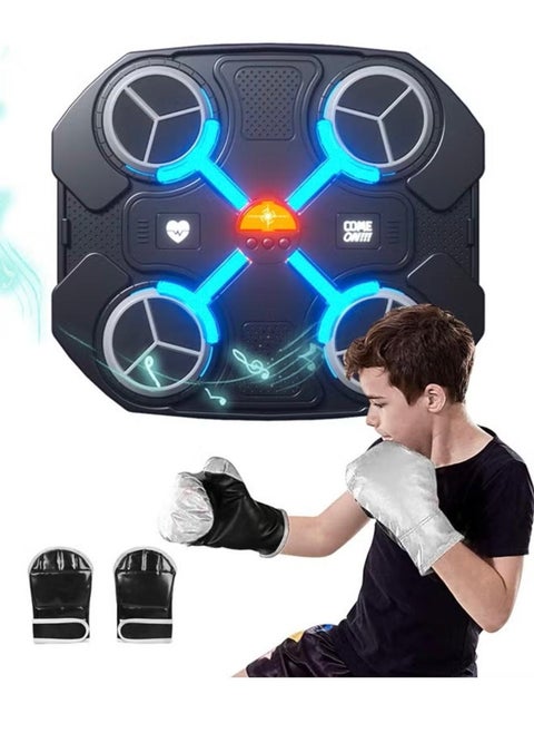 Intelligent Boxing Machine with Music,USB Charging, Bluetooth Boxing Machine with Boxing Gloves,Home Workout Boxing Target Machine,