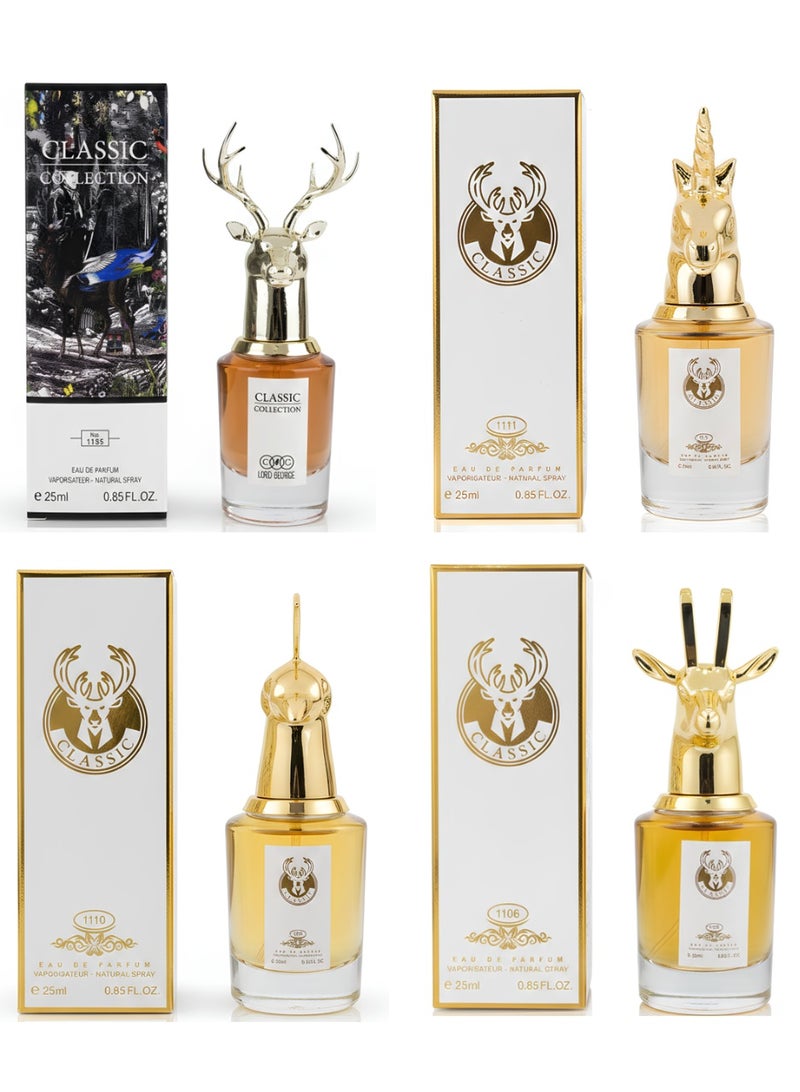 Classic perfume set consisting of 4 pieces, 25 ml each - Image 1