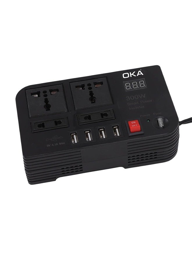 OKA Power Adapter From 12 Volts To 220 Volts Capacity 300 Watts Works Through The Car Lighter  - Image 5