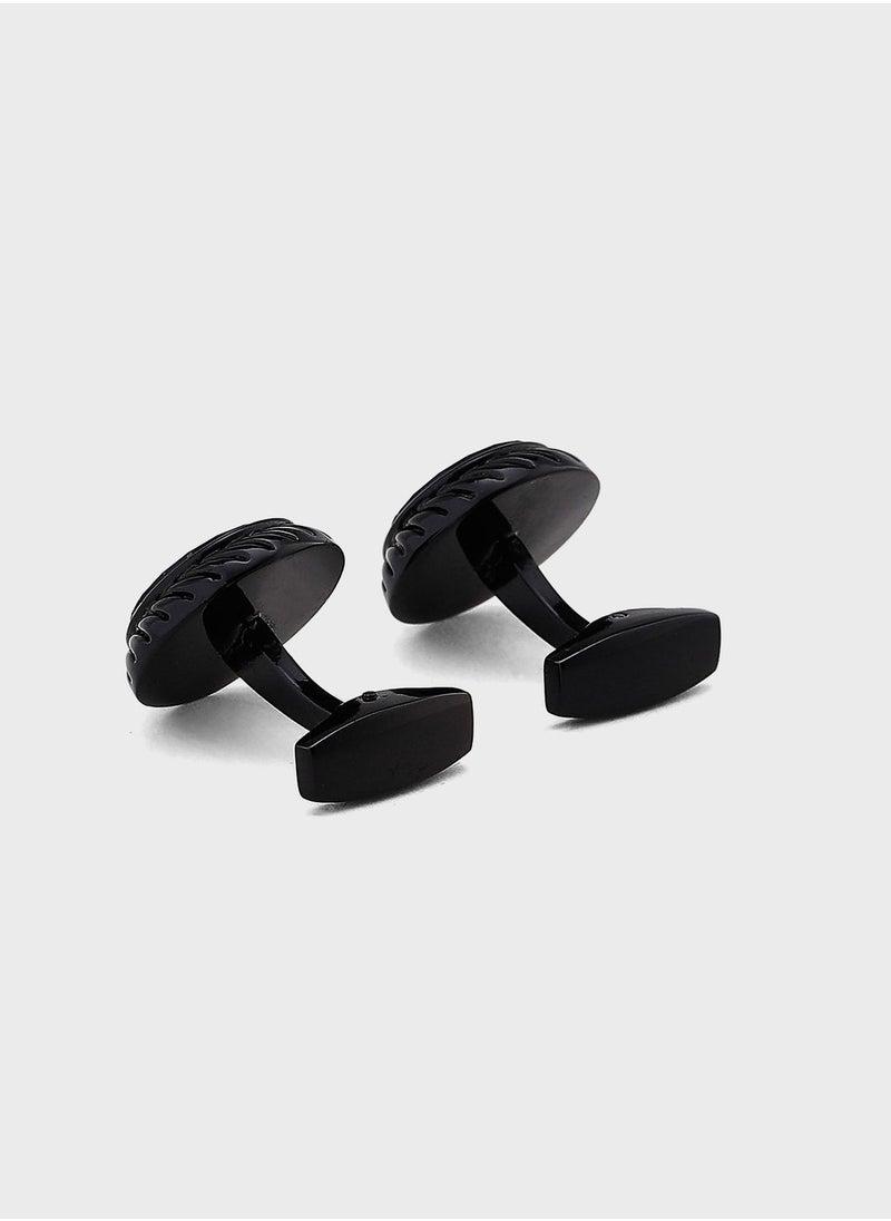 Robert Wood - Round Prism Cufflink In A Gift Box - Image 1