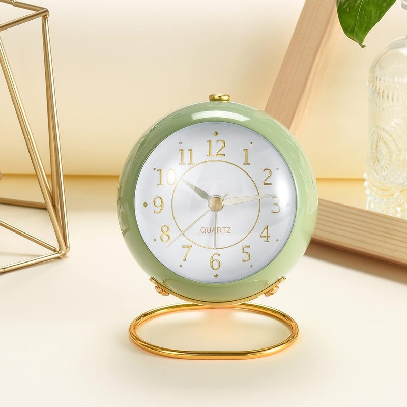 Kadio Classic Table Alarm Clock | Battery Operated Silent Operation Non-Ticking Alarm Clock with Backlight HD Glass | Stylish Snooze Clock for Bedroom, Home, Kitchen & Indoor Use (KDO-508Whitee) - Image 2
