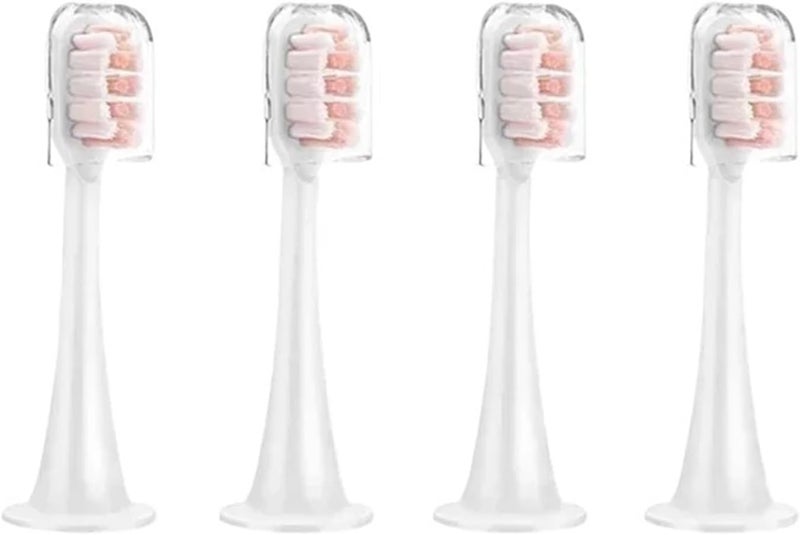 4pcs Replacement Brush Heads，Compatibility for Xiaomi Mijia T300 T301 T500 Sonic Electric Toothbrush Head(C)
