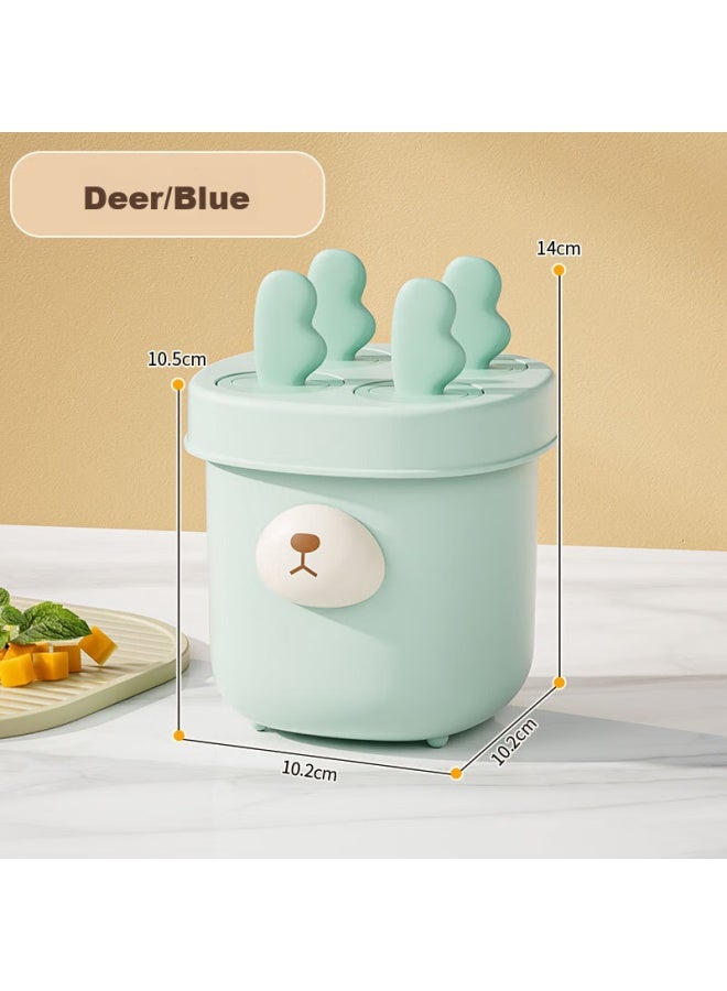 Canjiangjun Homemade Ice Cream Mold, Home Popsicle And Ice Cream Mold, Creative Cartoon Diy Ice Cube Mold, 2-Piece Set - Image 4