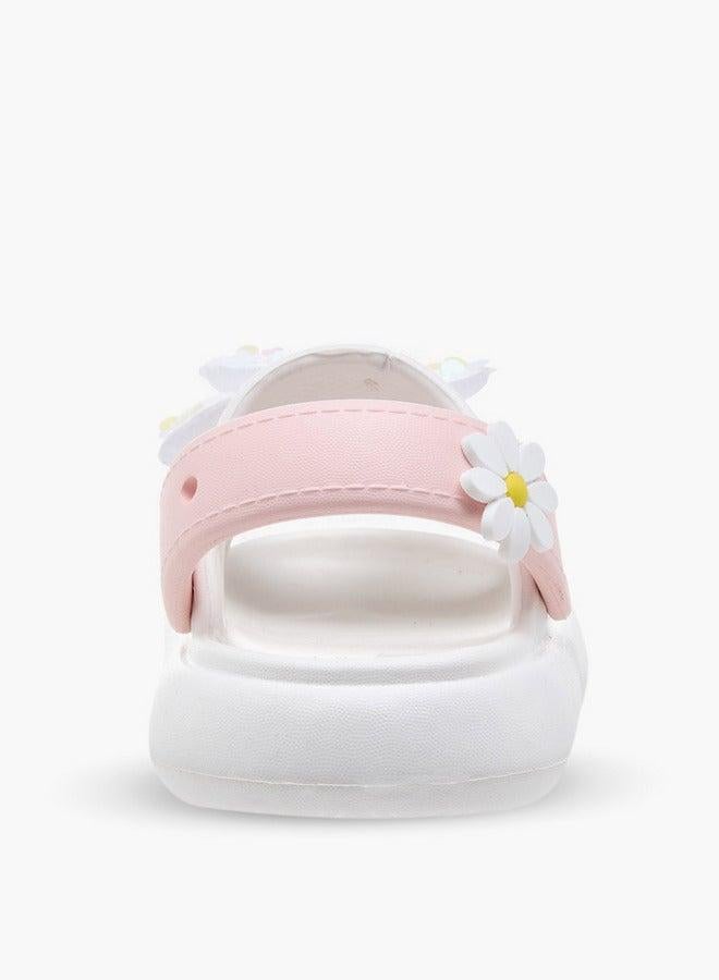 أكوا شباشب بناتي بتفاصيل فراشات مع حزام خلفي - Image 5