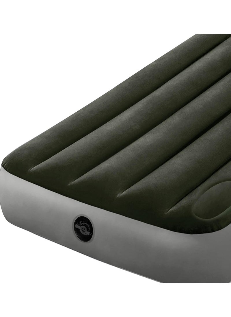 INTEX Green Inflatable Bed Mattress And Standard Foot Pump  - Image 2