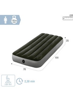 INTEX Green Inflatable Bed Mattress And Standard Foot Pump  - Image 3