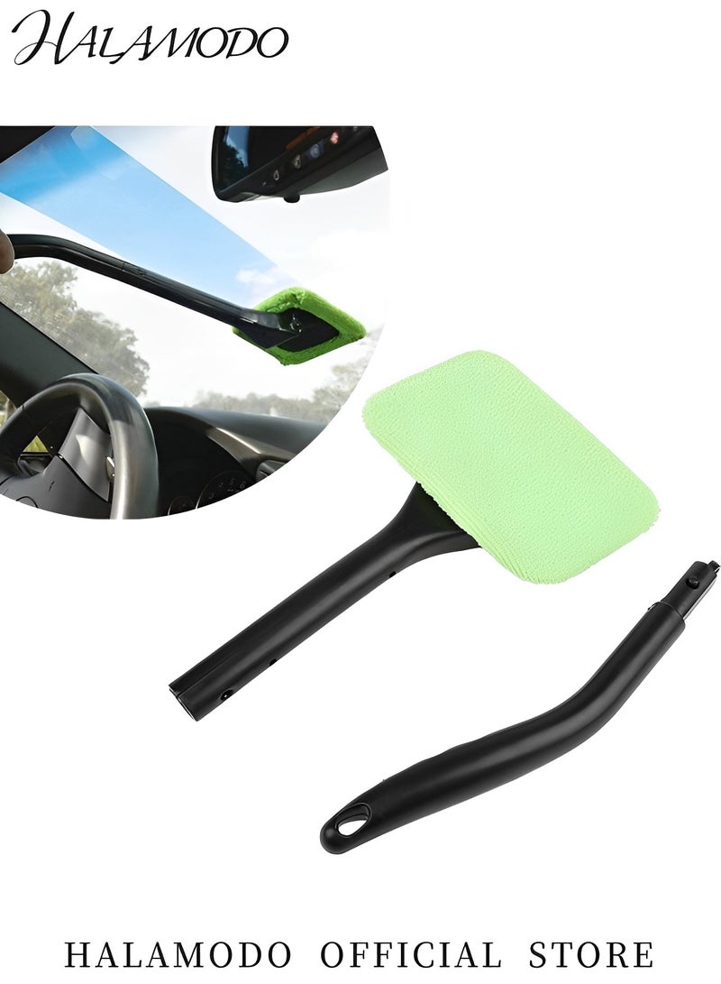 HALAMODO Car Window Cleaner Kit Removable Windshield Cleaning Tool Auto Glass Cleaner Car Interior Exterior Window Glass Cleaning Tool Come with Washable Microfiber Pad & Spray Bottle - Image 2