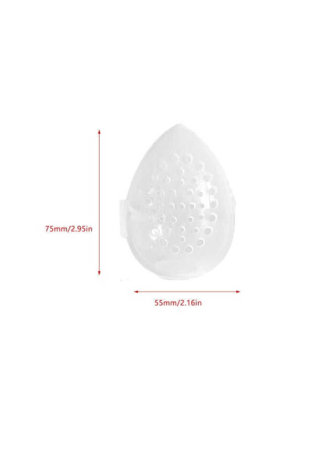 6-piece makeup sponge rack handbag storage box transparent hard container protective cover for makeup mixing sponge puff beauty egg stirrer travel outdoor - Image 2