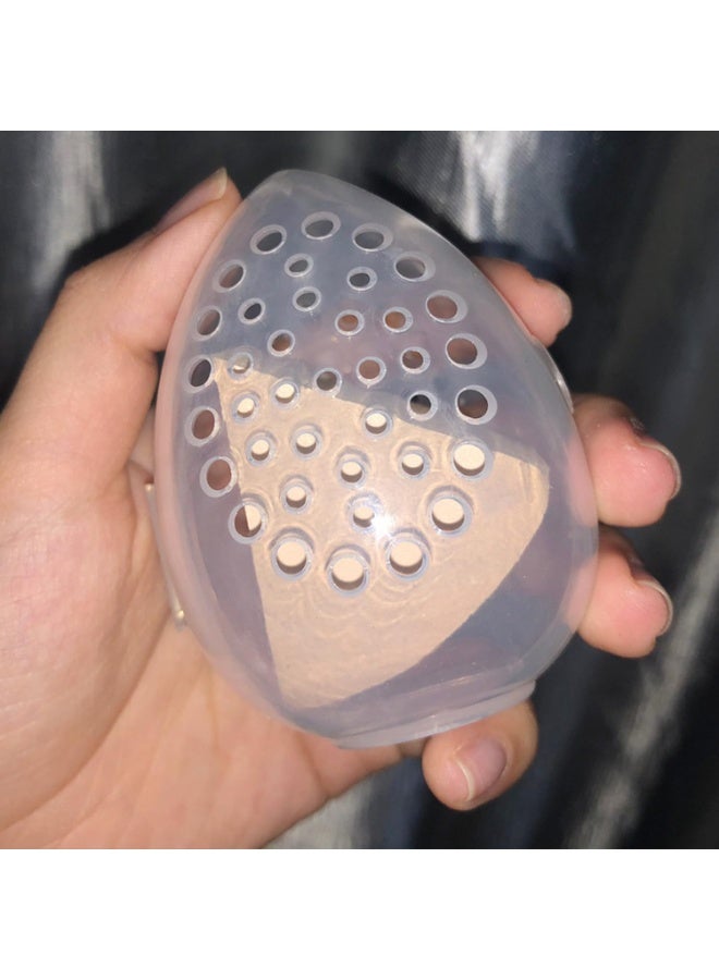 6-piece makeup sponge rack handbag storage box transparent hard container protective cover for makeup mixing sponge puff beauty egg stirrer travel outdoor - Image 4