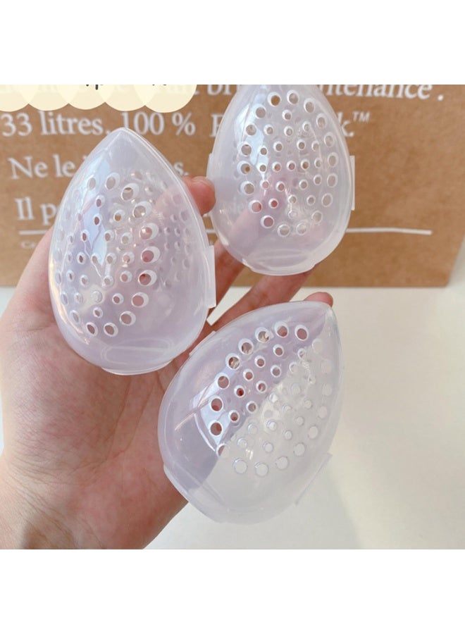 6-piece makeup sponge rack handbag storage box transparent hard container protective cover for makeup mixing sponge puff beauty egg stirrer travel outdoor - Image 5