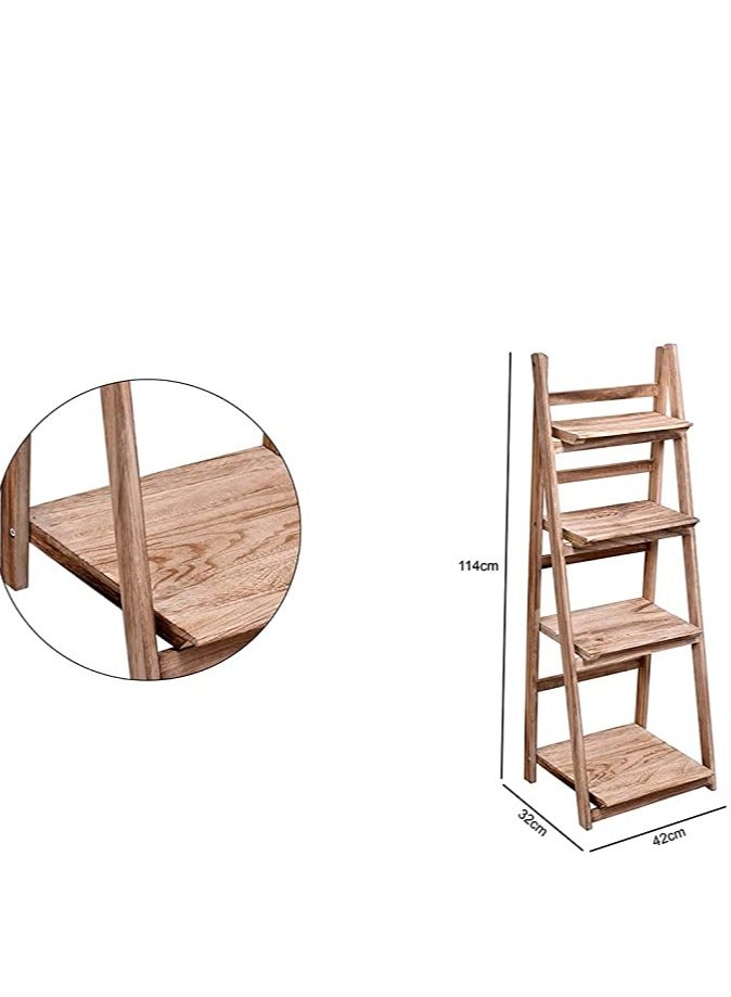 HOME TASTE Foldable Wooden Plant Stand Flower Pot Display Shelf Ideal for Books Flowers  - Image 2