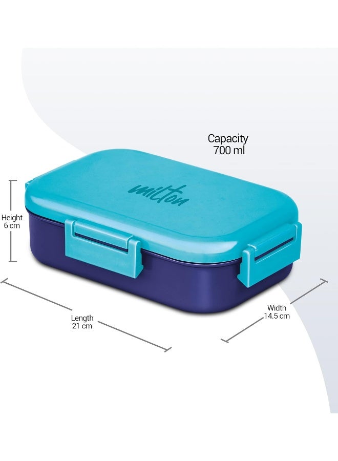 Milton صندوق غداء داخلي من الفولاذ المقاوم للصدأ للزملاء الكبار، 700 مل، أزرق - Image 5