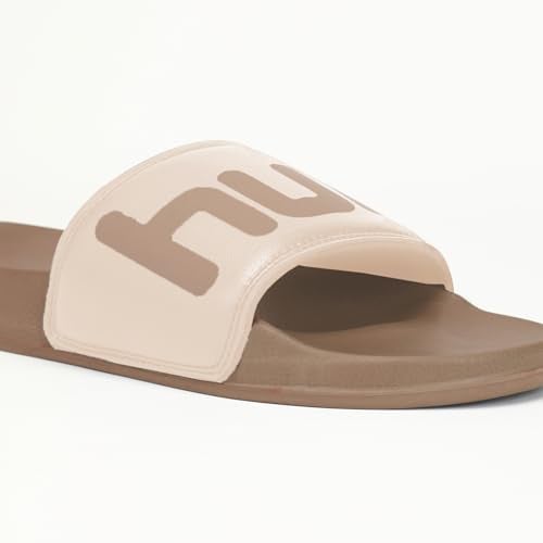 hummel CHUNK MEN SLIDERS Comfortable Cushioned Sole Arch Support Durable Lightweight Flexible Trendy Style Flip flops and Slippers Slides for Men Daily use Chappal - UK 7 Mocca Mousse - Image 4