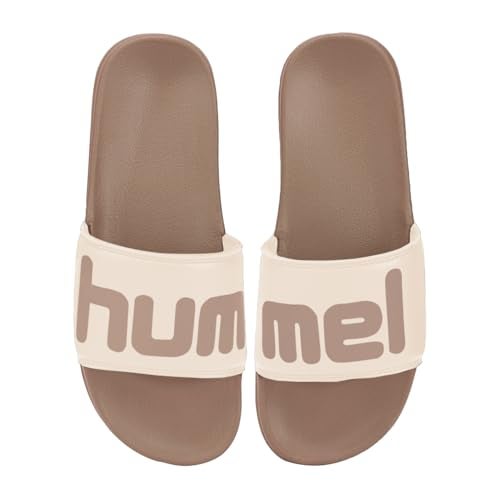 hummel CHUNK MEN SLIDERS Comfortable Cushioned Sole Arch Support Durable Lightweight Flexible Trendy Style Flip flops and Slippers Slides for Men Daily use Chappal - UK 7 Mocca Mousse - Image 5