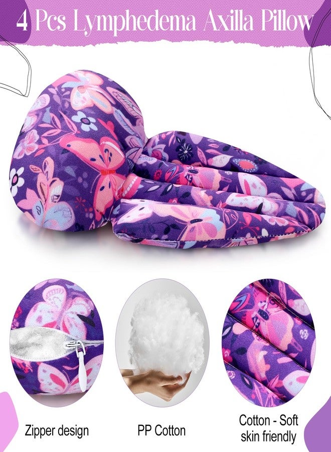 Lineshading 4 Pcs Lymphedema Axilla Pillow Mastectomy Cotton Post Breast Surgery Recovery Breast Pillow for Sleeping Mastectomy Underarm Armpit Pain Relief - Image 3