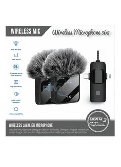 Tx 3-in-1 Wireless Lavalier Microphone for Live Video Recording F11-2, High-Quality Lapel Mic for Smartphones, Cameras & Computers, Clear Audio for Vlogging, Interviews, and Content Creation  - Image 2