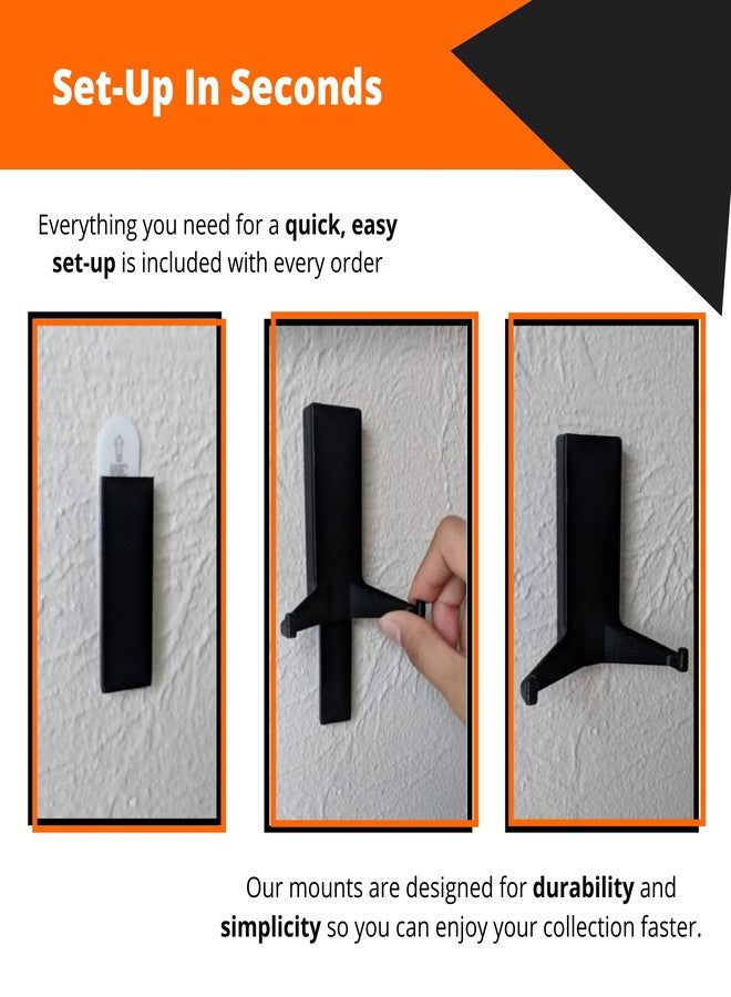 3d Lasers Lab Wall Mount Vinyl Record Display/Shelf [5-pk] - Display Your Albums Without Damaging Your Walls, Perfect for Office, Home, Dorms, and Apartments (Black, 5) - Image 4