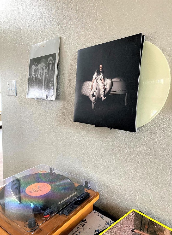 3d Lasers Lab Wall Mount Vinyl Record Display/Shelf [5-pk] - Display Your Albums Without Damaging Your Walls, Perfect for Office, Home, Dorms, and Apartments (Black, 5) - Image 1