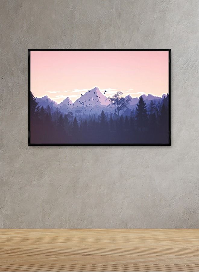 Marktna Canvas Wall Art For Wall Decoration, Nature Design, With A Hollow Black Frame, Size (120x80),One Piece - Image 1