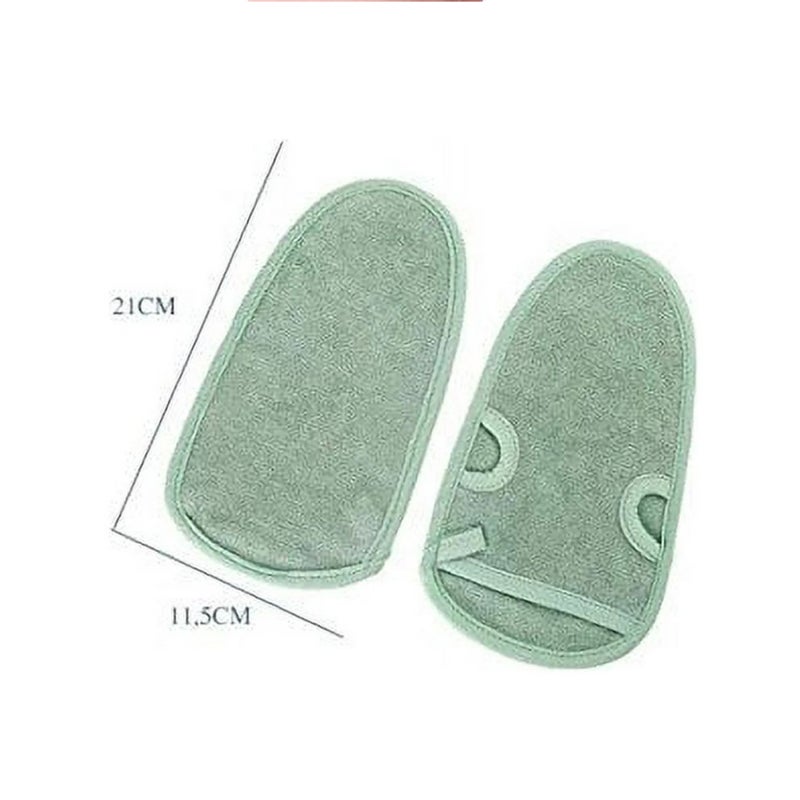 Bathing Mittens: 3Pcs Plant Fibres Spiral Design Deep-clean Mittens - Skin-friendly Durable Massage Spa Mittens for Home Shower Body Care - Image 2
