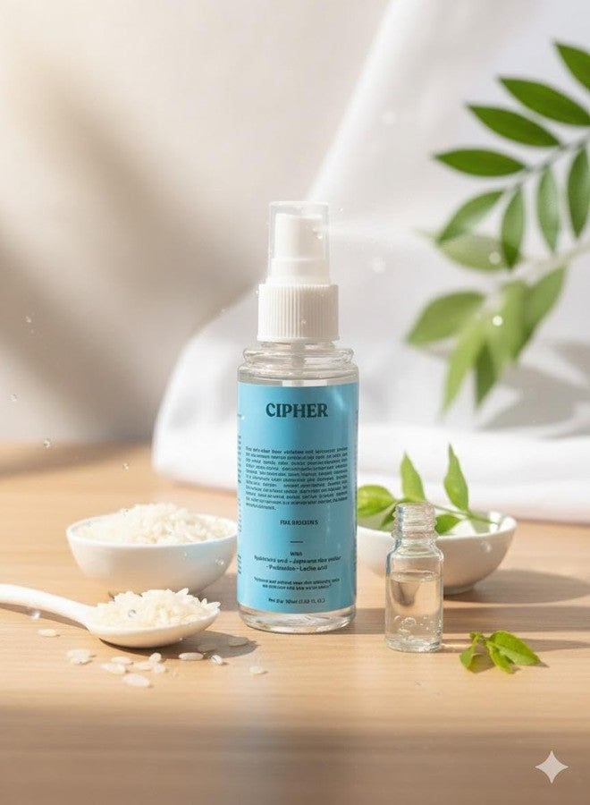 CIPHER Deep Nourish Rice Water Face Toner with Niacinamide, Alcohol-Free, Hydrating and Brightening Mist for Oily, Dry and Acne-Prone Skin, Pore Tightening Formula - Image 4