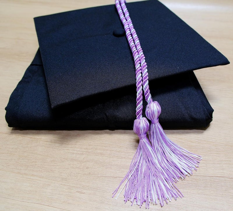 UIALECG Graduation Honor Cords, 68" Long (Light Purple with White) - Image 2