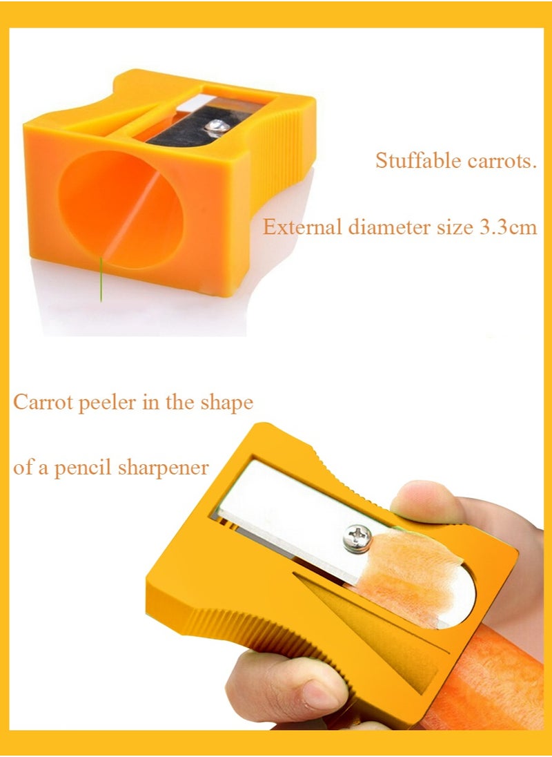 Generic - Karoto Carrot Sharpener | Vegetable Peeler | Veggie Peeler & Cucumber Peeler | Fun Kitchen Gadgets | from a Series of Unique Peelers for Kitchen | Fun Kitchen Stuff | by Monkey Business (Yellow) - Image 1