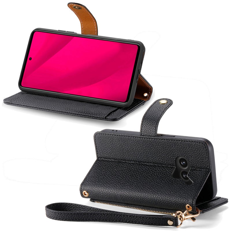 HuHa Case Cover For Nothing Phone 2a Plus Love Zipper Lanyard Leather Phone Case(Black) - Image 4