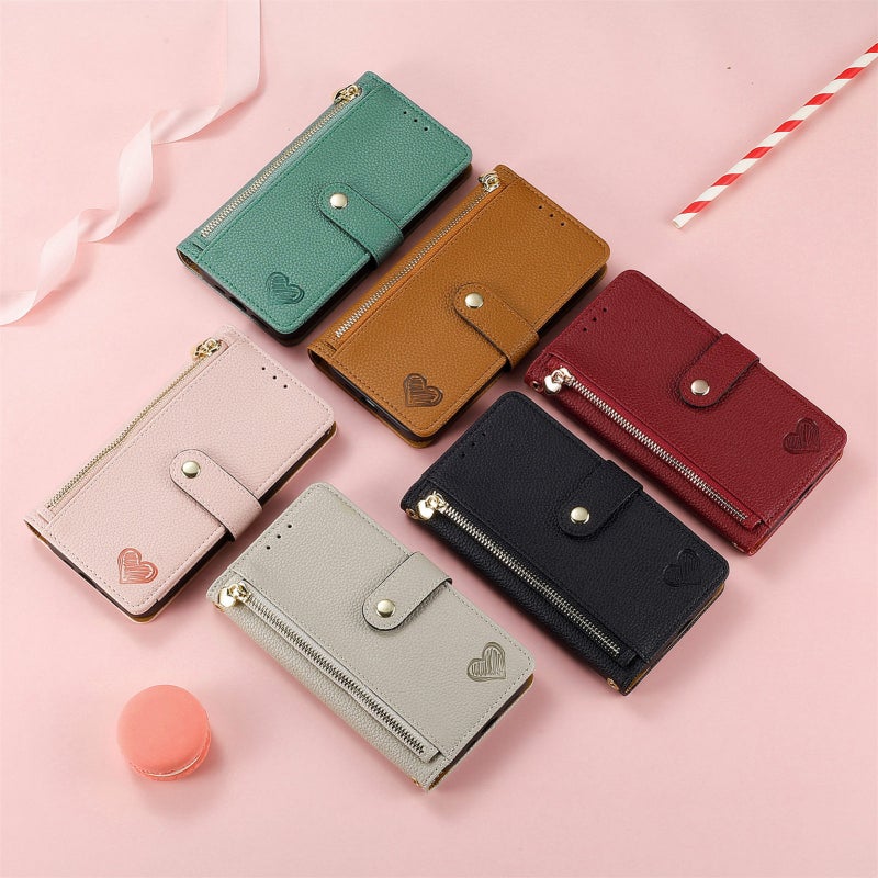 HuHa Case Cover For Nothing Phone 2a Plus Love Zipper Lanyard Leather Phone Case(Black) - Image 5