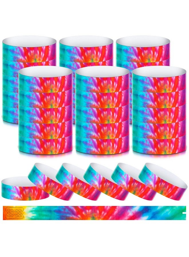 Woanger 500 Pieces Wristbands For Events Vip Paper Bands Disposable Party Wrist Wraps Lightweight Tie Dye Event Bracelets For Independence Day Events Party Concerts Festivals - Image 1