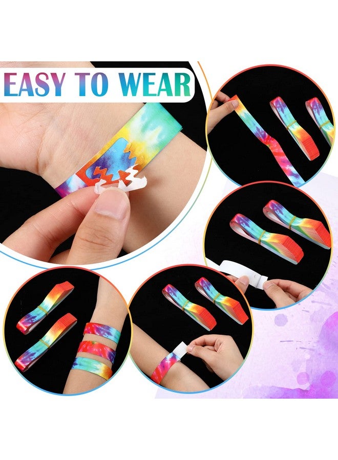 Woanger 500 Pieces Wristbands For Events Vip Paper Bands Disposable Party Wrist Wraps Lightweight Tie Dye Event Bracelets For Independence Day Events Party Concerts Festivals - Image 4