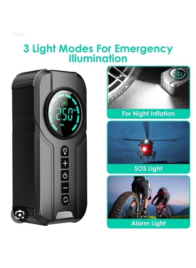 دينكس بطارية متنقلة اشتراك مشغل للسيارة بقوة 6000 ملي امبير مع منفاخ هواء مدمج من دينكس DX414 - Image 4