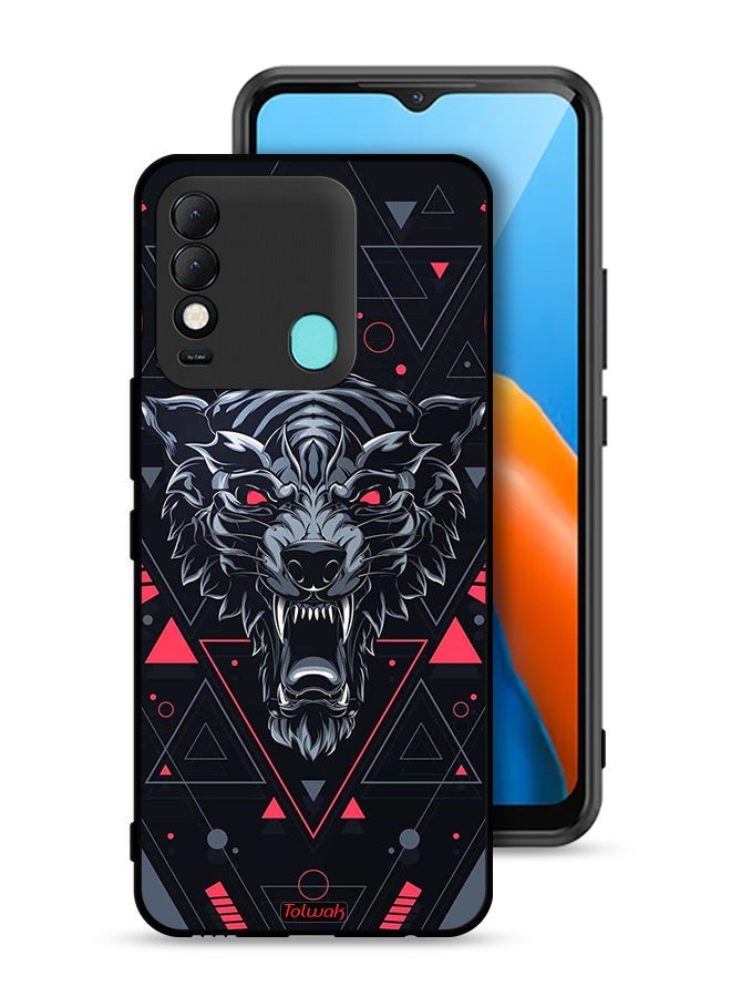 Tolwak Tecno Spark 8 Protective Case Cover Scrolling Wolf - Image 1