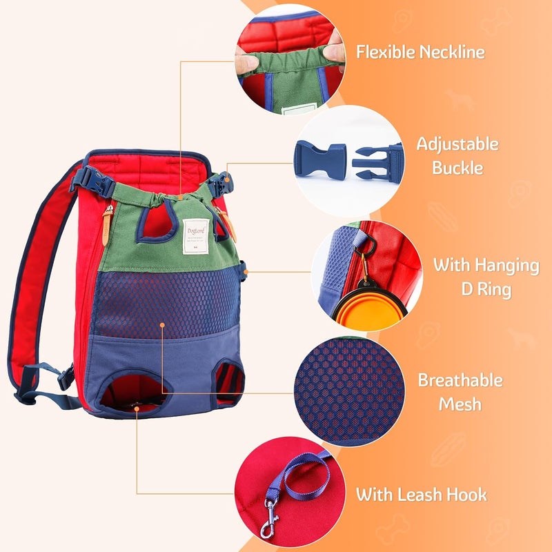 Coppthinktu Dog Carrier Backpack, Pet Front Carrier Backpack Legs Out Dog Chest Carrier for Small Medium Dogs, Hands-Free Cat Backpack Carrier Dog Travel Backpack Airline Approved Hiking Bike Motorcycle - Image 3