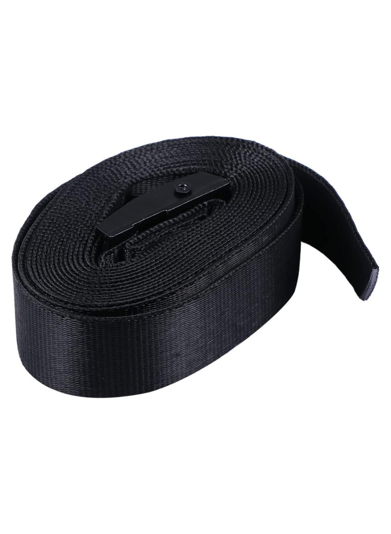 GGOOT 2pcs Cargo Strap Cargo Binding Belt Car Tie down Straps Ratchet Tie down up Binding Device Cargo Cargo Fixing Belt Metal, Polyester Simple Tighten The Belt Black - Image 1