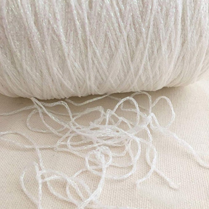 100G DIY WHITE LUREX THREAD SHINING YARN GLITTER METAL FANCY SPARKLE YARN FOR CROCHET KNITTING SWEATER SCARF BAG ACCESSORY