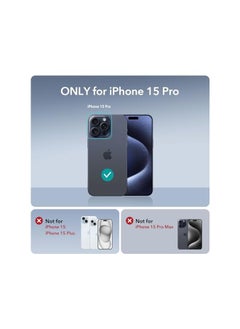 ESR For Iphone 15 Pro Case Compatible With Magsafe Military Grade Protective Case Built In Stash Stand Phone Case Scratch Resistant Back Cover Classic Series Clear  - Image 2