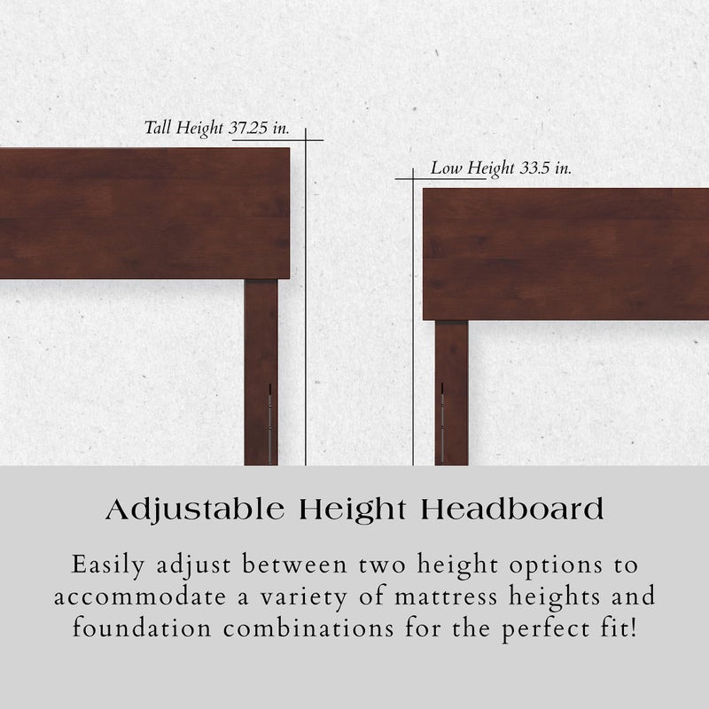 AFI Orlando Modern Solid Wood Headboard, Queen, Walnut - Image 5