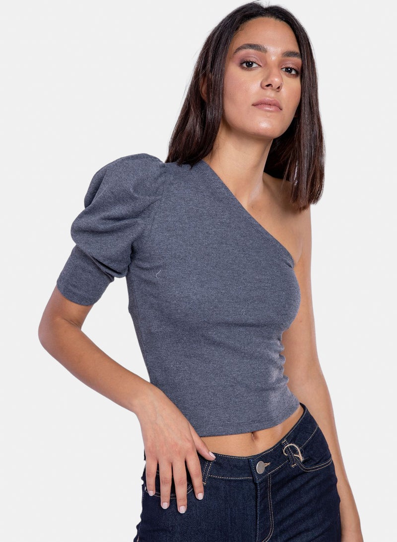 belle Off Shoulder Top With On Side Ruffles - Image 4