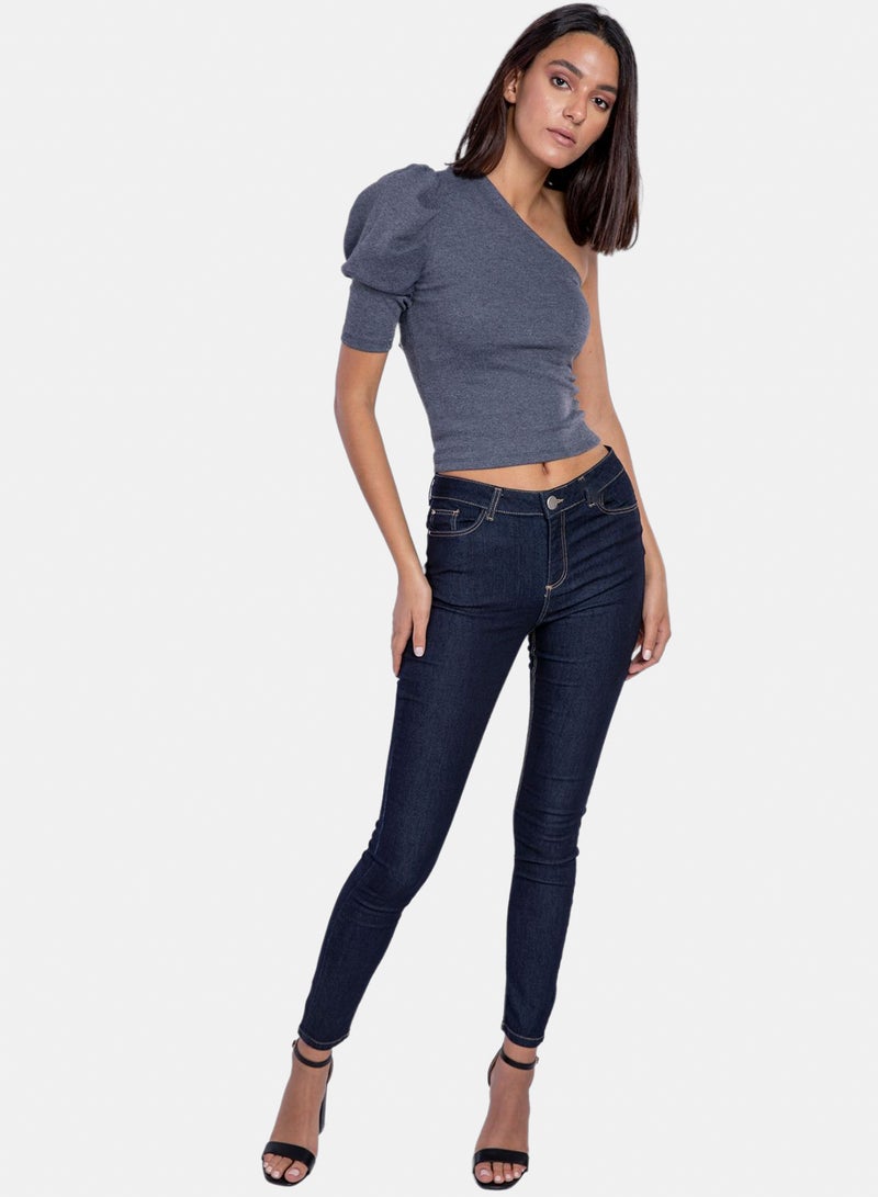 belle Off Shoulder Top With On Side Ruffles - Image 1