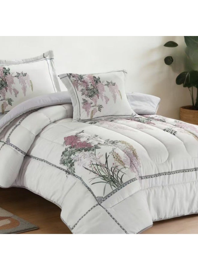 SMART HOME Luxurious 4-Piece Bedding Set with Comfortable Filling – Soft Quilted Duvet Set with Fitted Sheet, Pillowcase, and Cushion Cover – Elegant Modern Bedding Set for Bedrooms and Complete Bed – Duvet Size: 230x170 cm, Fitted Sheet Size: 200x120+30 cm (Color as pictured) - Image 3